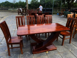 Bàn àn 6 ghế gỗ hương xám mẫu zito hiên đại